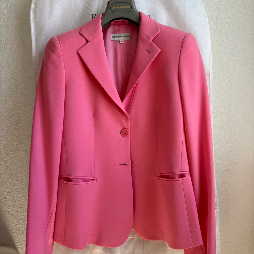 Emporio Armani Vintage Skirt Suit Wool Polyester Mix - Picture 8 of 14